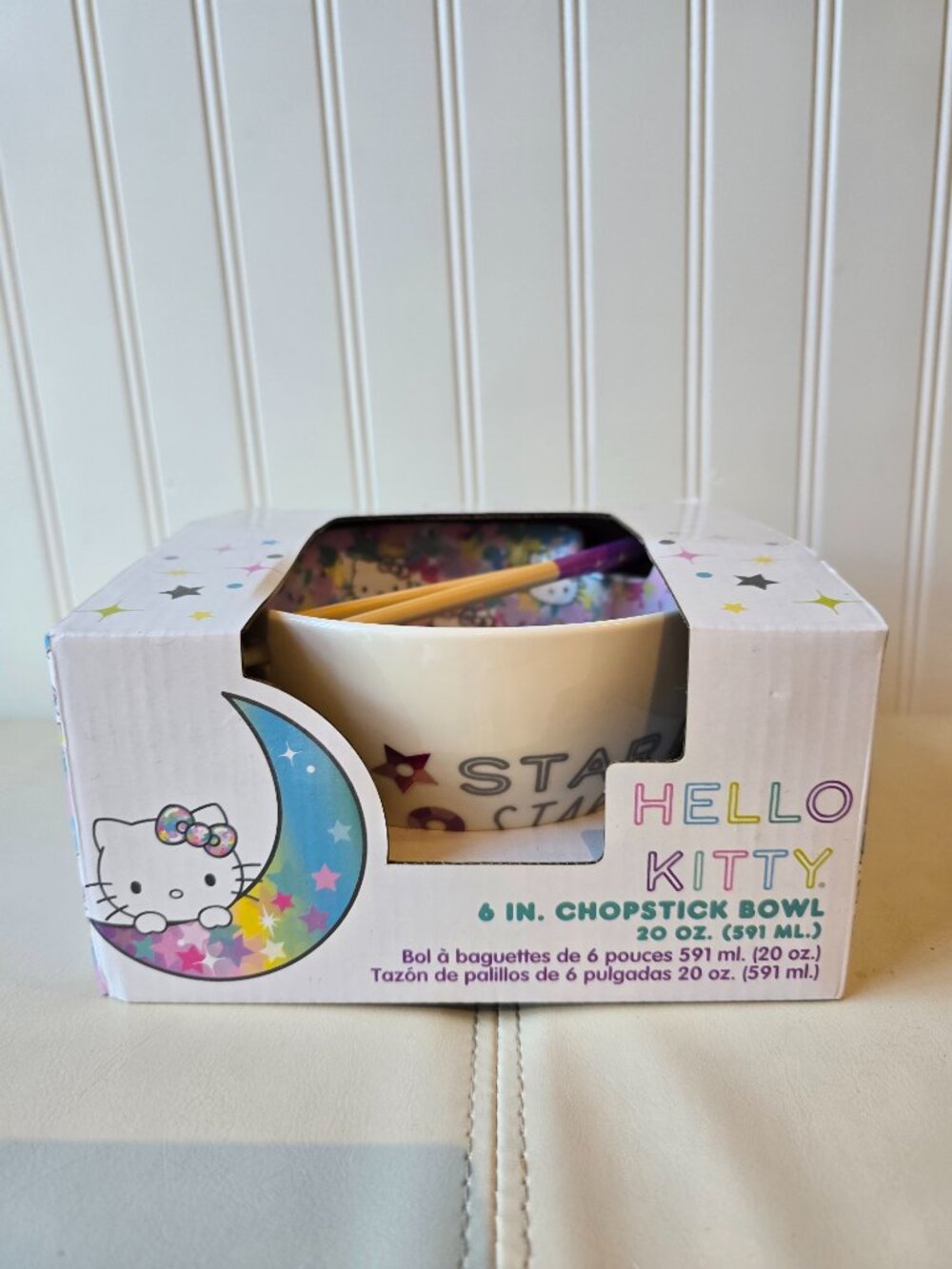 Hello Kitty Ceramic Bowl with Chopsticks (NWT)